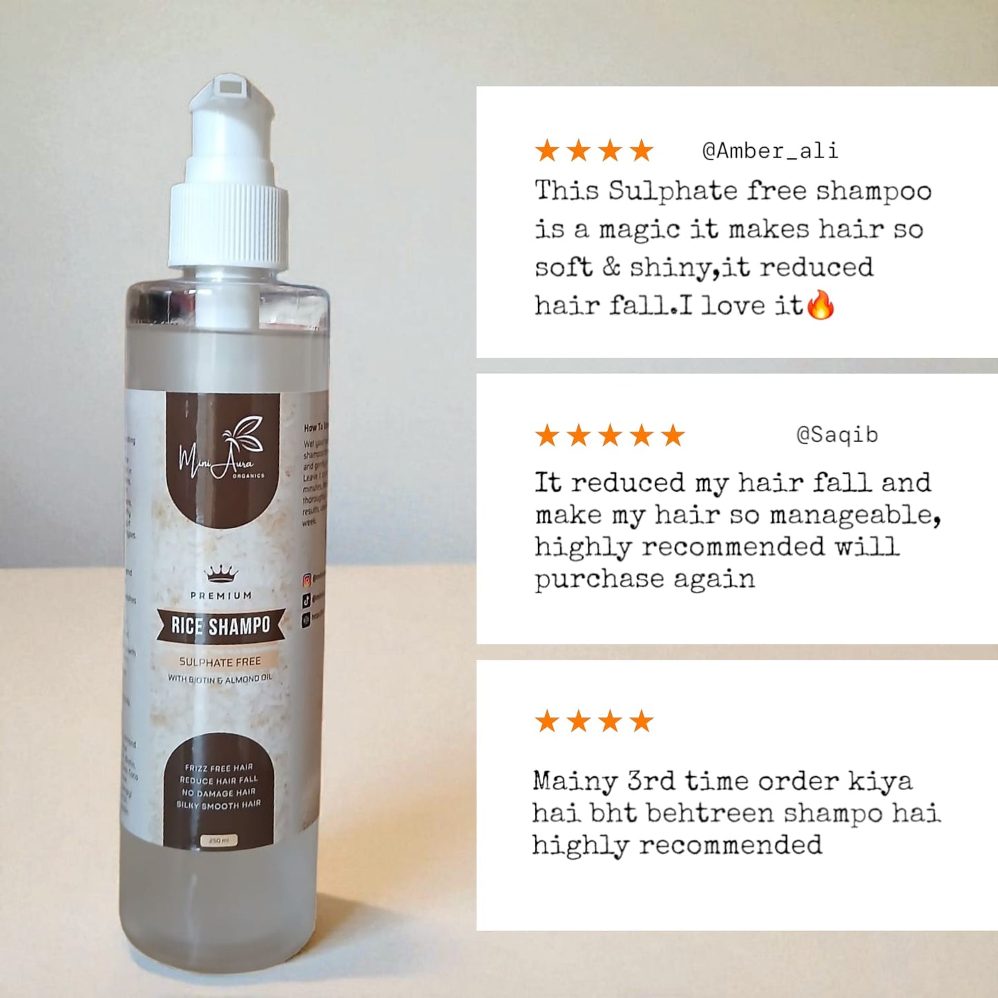 Sulfate Free Rice Shampoo